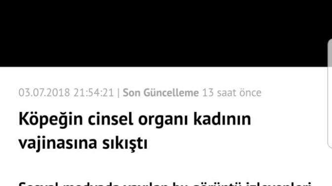 Kopegi ile cinsel iliskiye giren kadin ile ilgili haberi okudunuzmu?