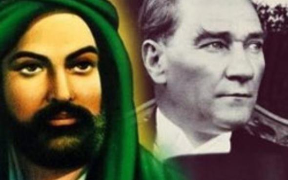 Hayali Ali resmi ve Atatürk resmi