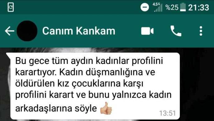 Bu gece whatsapp profili karartanlar arasında sizde var mısınız?