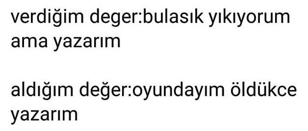 Verdiğiniz değerle aldığınız değer eşit mi?
