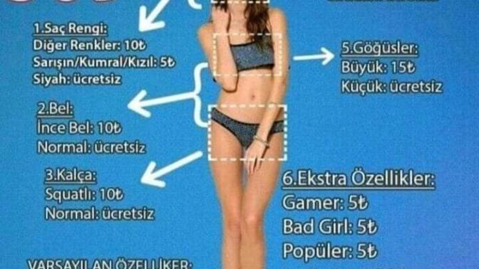 Haydi verilen parayla hayalinizdeki kadını yaratmak istemez misiniz?