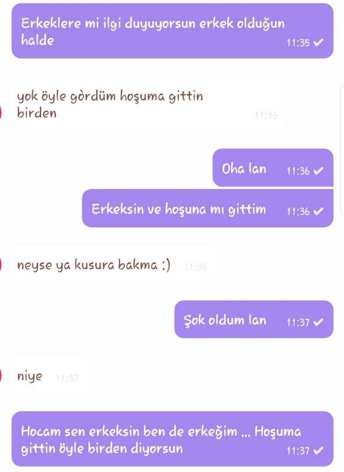 Ayh sizde sanal alemde hemcinslerinizden ilginç mesajlar alıyor musunuz kız ayool?