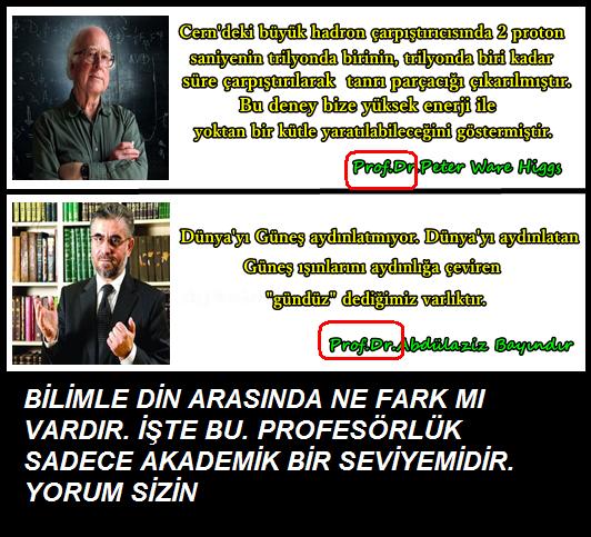 Bilimle din arasında ne fark mı vardır?