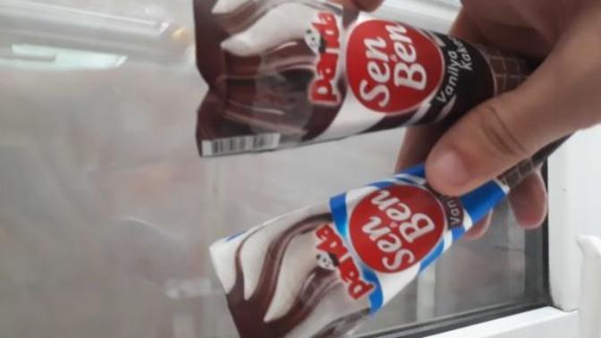 2 adet panda dondurma sen ve ben vanilya , kakao versem, bana mutlu hafta sonlari diler misiniz?