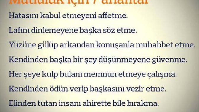 Mutluluk için 7 anahtar Var hangi anahtarı Seçersin?