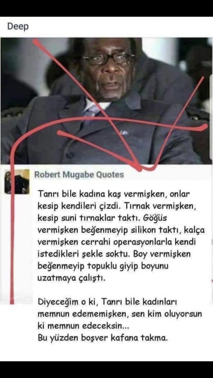 Tanrı bile kadınları mutlu edememişken biz erkekler nasıl mutlu edelim diyor musunuz (görsele gelin) ?