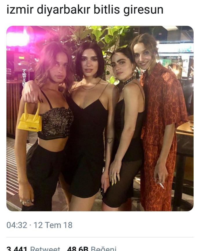 Dua Lipa Diyarbakır'lılara benzemiyor mu?
