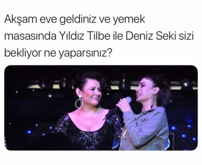 Akşam Eve Geldiniz Ve Yemek Masasında Yıldız Tilbe İle Deniz Seki Sizi Bekliyor! Ne Yaparsınız?