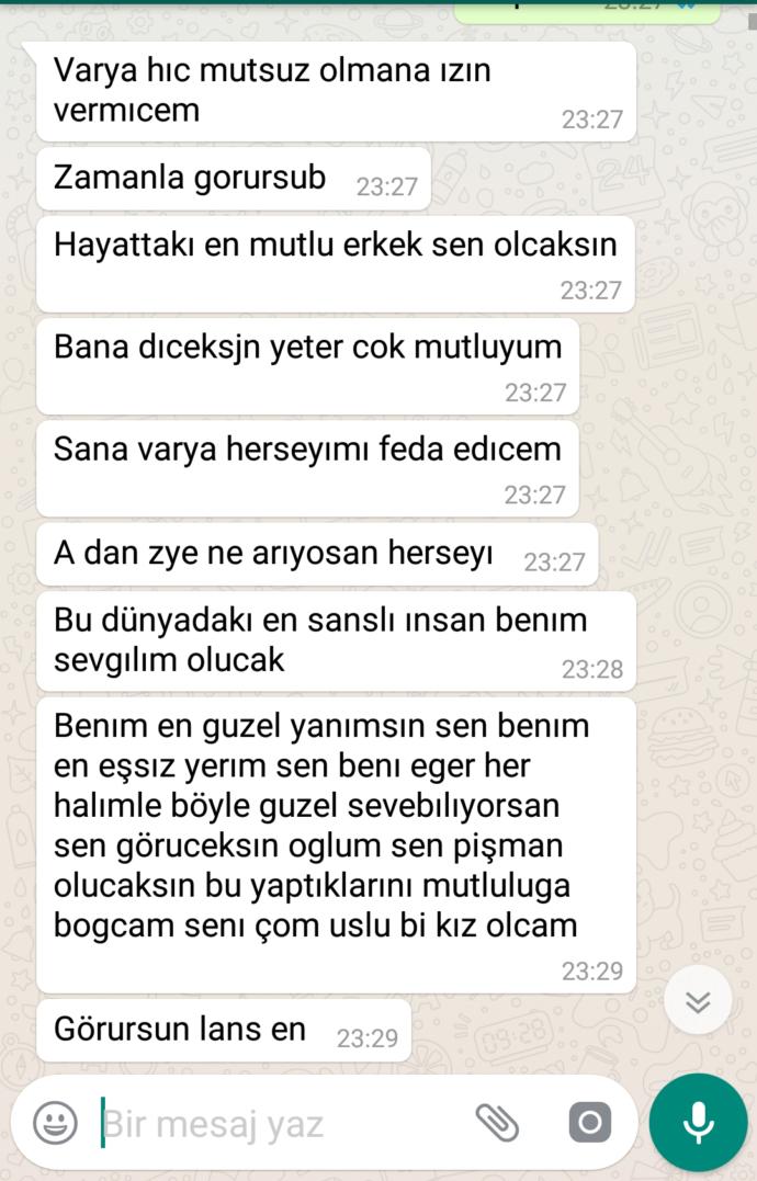 Sizce zamanında bunları yazan kız sevmemiş sadece boşluktaymış olabilirmi? Lütfen bakın kabullenemiyorum, inanamıyorum hala?
