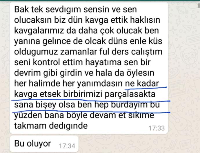 Sizce zamanında bunları yazan kız sevmemiş sadece boşluktaymış olabilirmi? Lütfen bakın kabullenemiyorum, inanamıyorum hala?