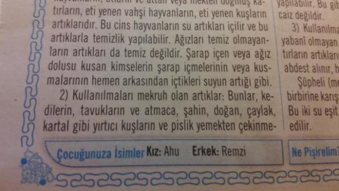 Bir Dönem Takvim Arkalarında İsim Önerilerinden Çocuğuna İsim Koyan Var Mıdır?