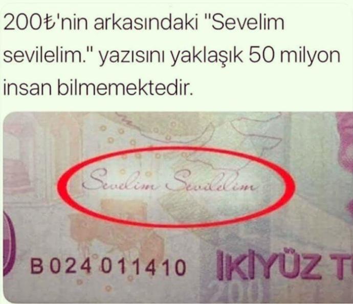 Sevelim sevilelim.
