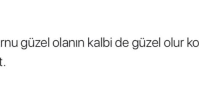 Burnu güzel olanın kalbi de güzel oluyormuş doğru mu?