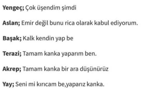 Arkadaşı ona emir verdiğinde burcların tekpileri... Senin burcun nasıl tepki veriyormuş?