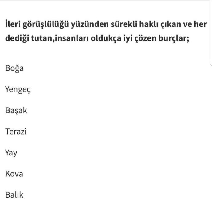 İleri görüşlü müsün?