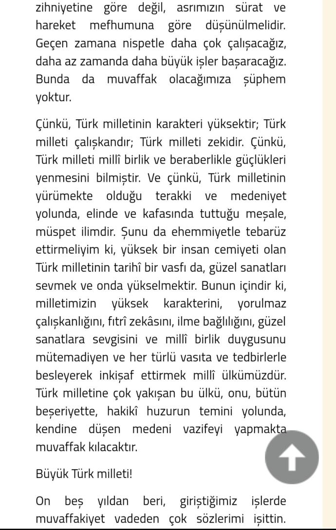 Atatürk'ün 10. Yıl Nutku?