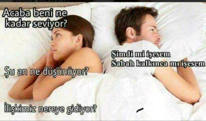 Kadın ve erkekler hep farklı mı düşünür şu an aklında ne var?