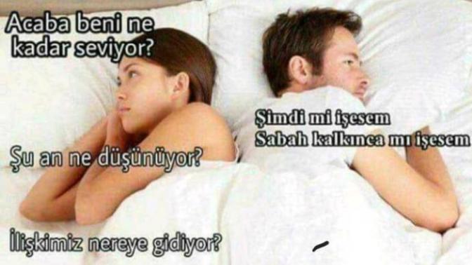 Kadın ve erkekler hep farklı mı düşünür şu an aklında ne var?