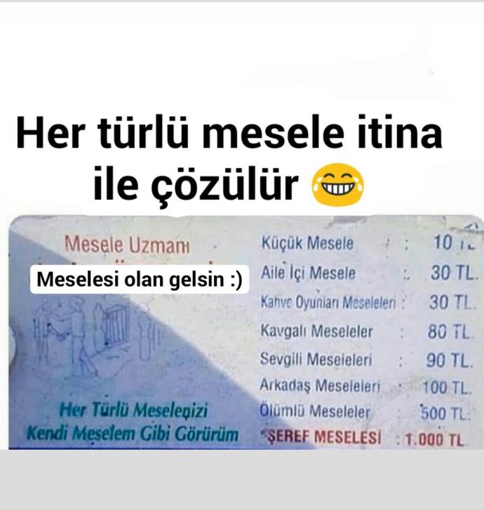 Her türlü mesele itina ile çözülür 😂 mesele uzmanı da geldi. Söyleyin bakalım derdiniz var mı?