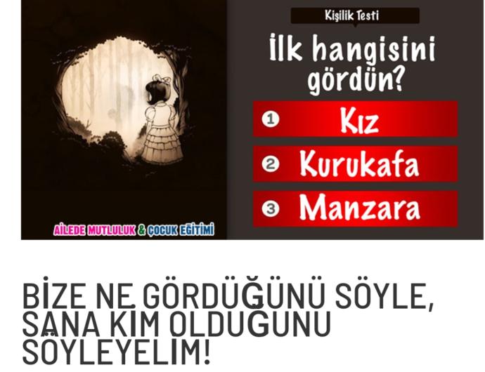 KİŞİLİK TESTİ İLK HANGİSİNİ GÖRDÜN?