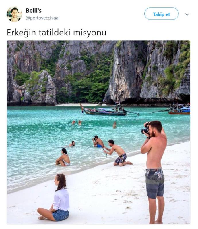 Tatil fotoğrafları çeken erkek ve Gratis alışverişi sırasında dışarıda bekleyen erkek kapışsa hangisi alır?