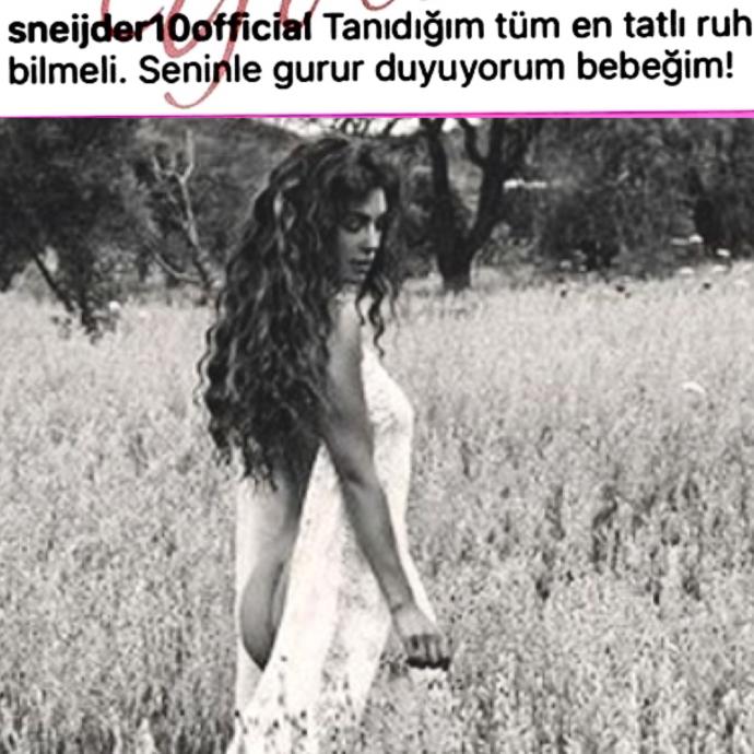 Yolanthe Instagram'da yarı çıplak poz paylaştı, Sneijder: “Gurur duyuyorum bebeğim” dedi. Siz nasıl buldunuz?