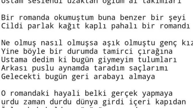 Tamirci çırağı hangi Romanı okuyordu?