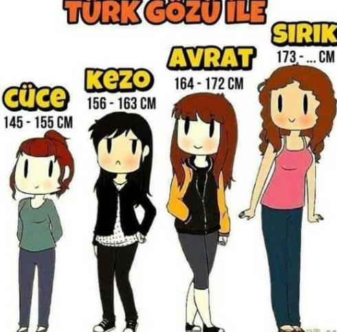 Evet sizde resimdekine katiliyormusunuz? Sizin boyunuz kac? Cüce Kezo Avrat ya da SIRIK misiniz :D?
