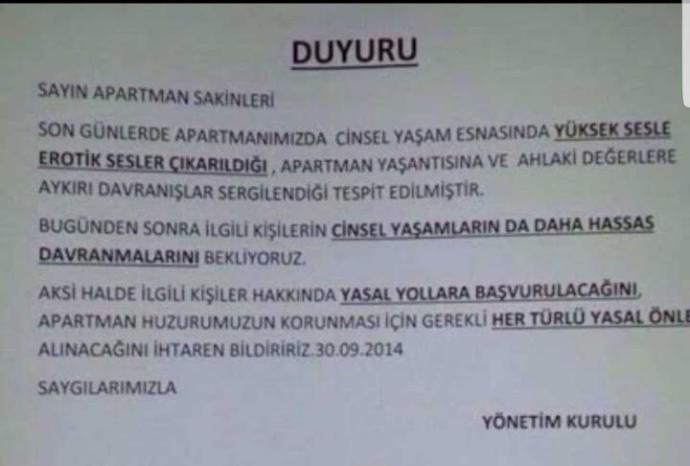 Apartman veya site yöneticinizin uyarıda bazen çizmeyi aştığı oluyor mu?