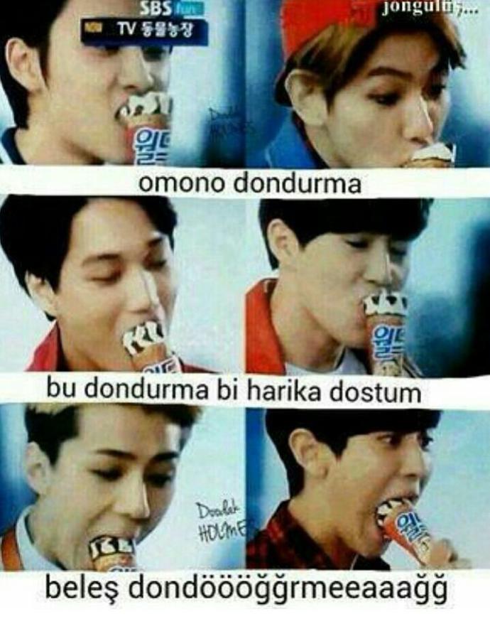 Resimdeki hazır dondurma hakiki dondurma böyle olmaz :D :D