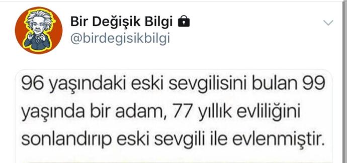 77 yıllık eşiniz sizi boşayıp eski sevgilisiyle evlense ne hissedersiniz?