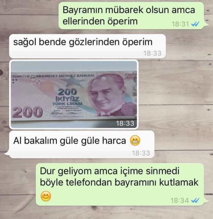 Bayramda hala harçlık alıcak var mı etrafından görelim :D?