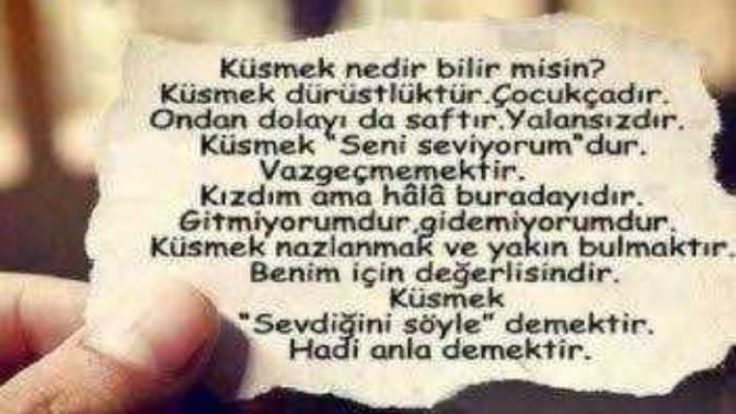 Küsmek kırılmak nedir bilir misin?