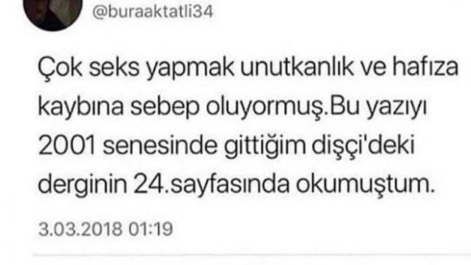 Çok seks yapmak unutkanlığa ve hafıza kaybına yol açar mı?