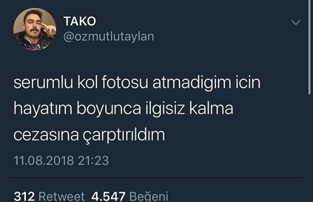 Serumlu kol fotosu atmayanlar ömür boyu ilgisizliğe mahkum mu?