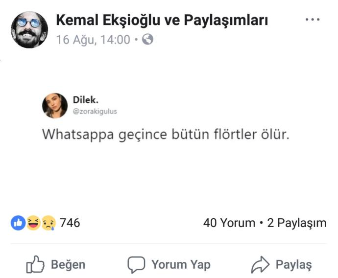 Whatsapp'a geçince flörtler ölür mü?