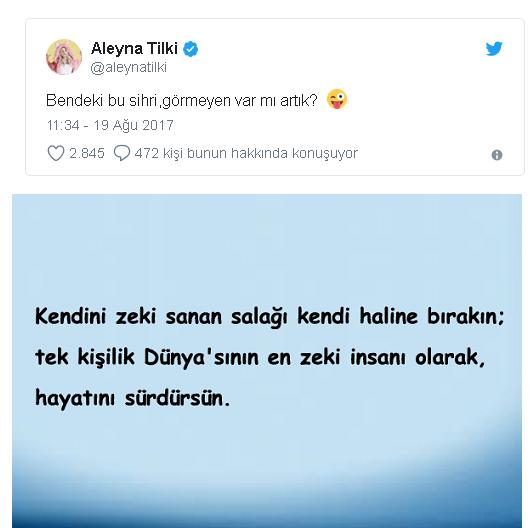 Aleyna Tilki zeki sanılan bir cahil mi?
