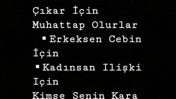 Menfaatçi oldun mu hiç?